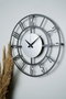 Wallity Reloj de pared decorativo en Negro y Plata